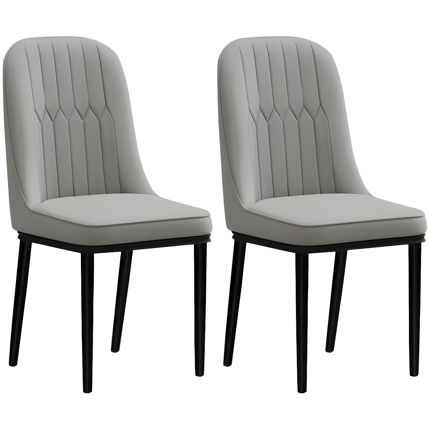 Modern Dining Room Armless Parsons Faux Leather Dining Side Chair - image 6