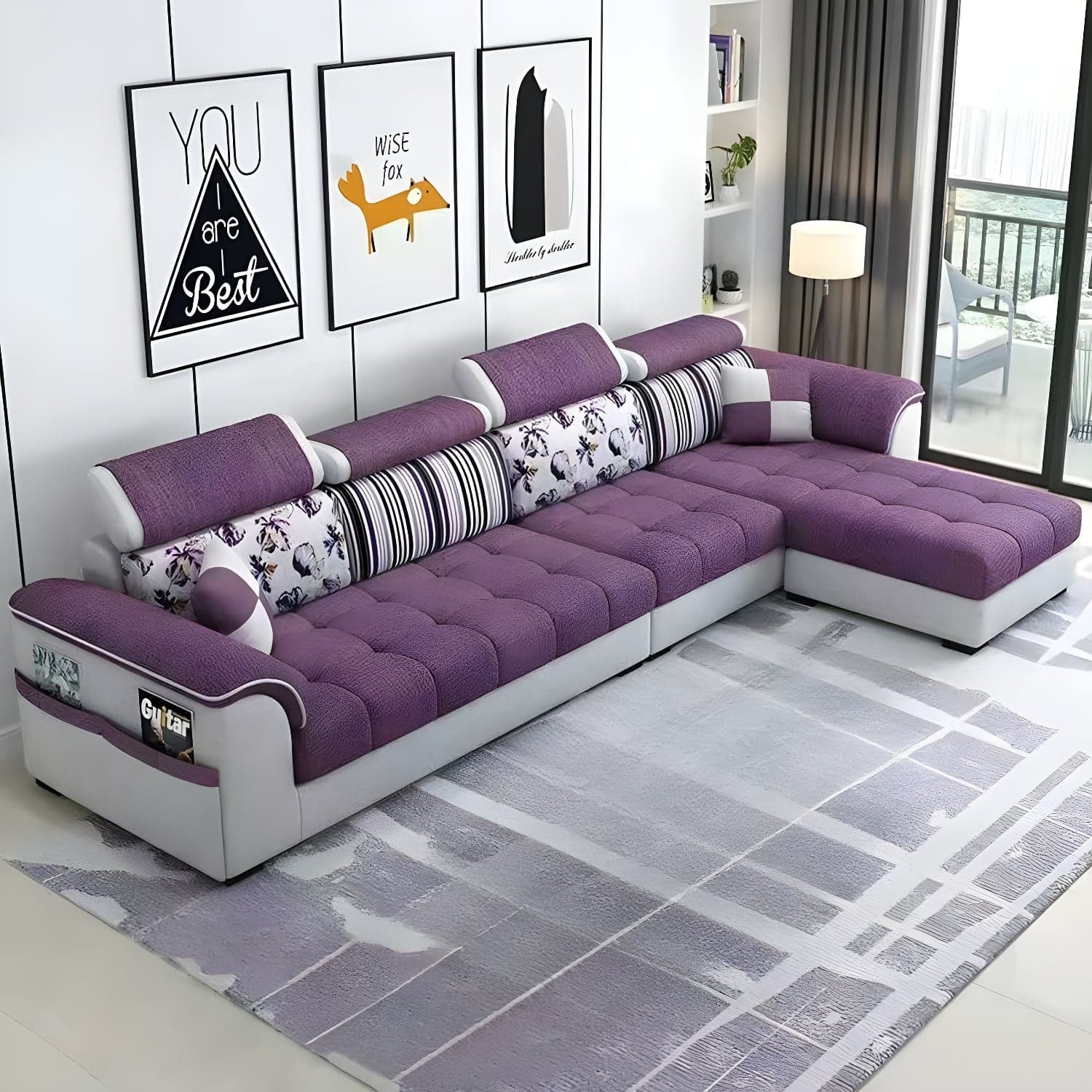 Contemporary L-Shaped Sectional Sofa with Adjustable Pillows and Storage - image 9