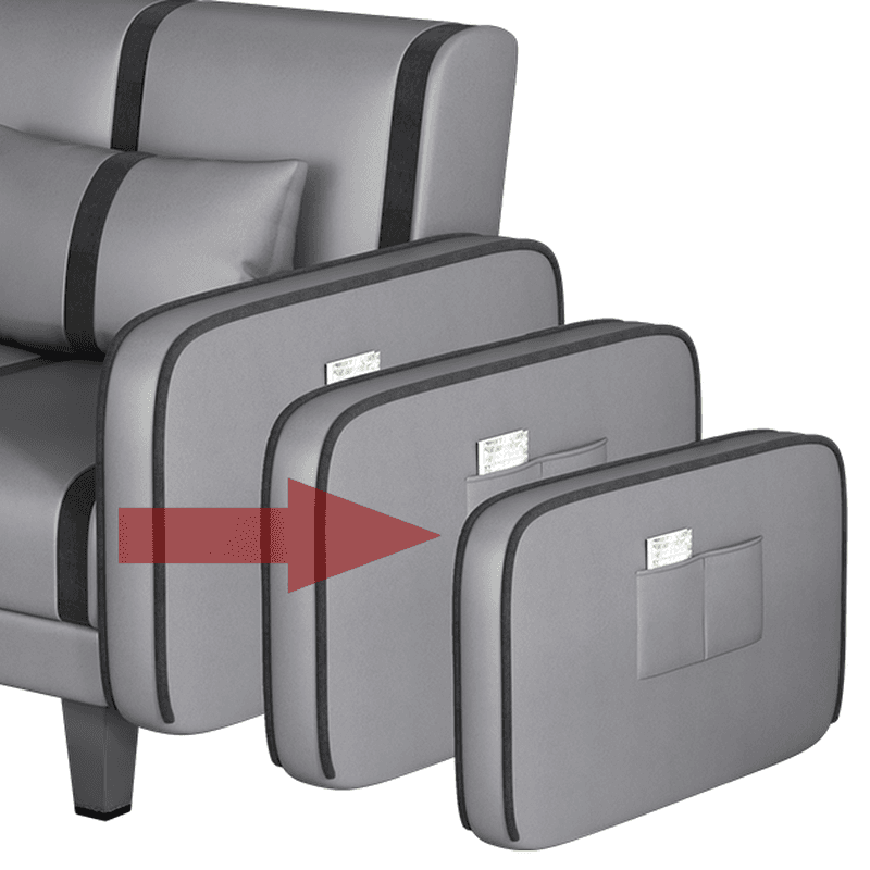 Trendy Solid Color Stain Resistant Standard Sofa/Loveseat in Dark Gray/Cerulean/Light Brown with Arm, Seats 3/2 People, and 2 Pillows - image 17