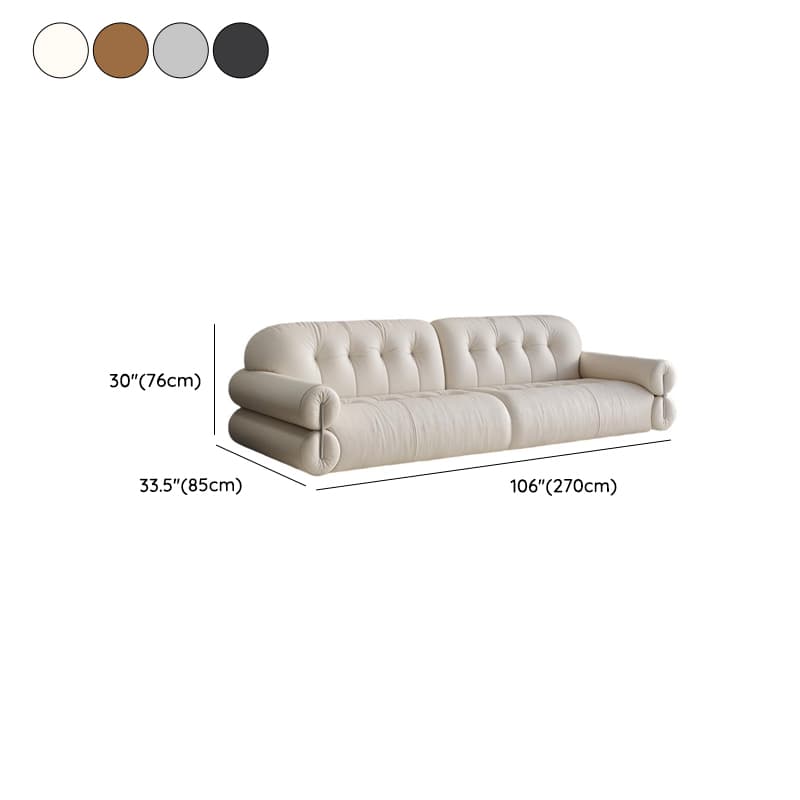 Modern Solid Color Tear Resistant Standard Sofa in Grey/Auburn/Ivory for 4-seater/Seats 5/3-seater - image 15