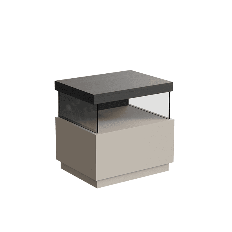 Organic Modern Nightstand With Drawer Organization with 1 Drawer and Real Wood Countertop
