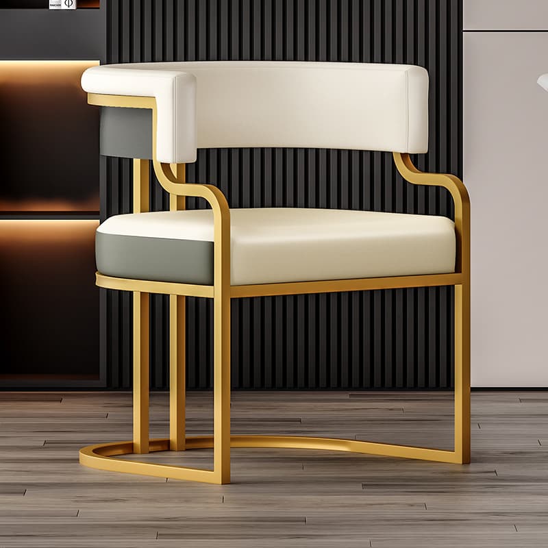 Glam/Casual Alloy Arm Chair with Cushioned Uncovered Back and Armrest - image 4