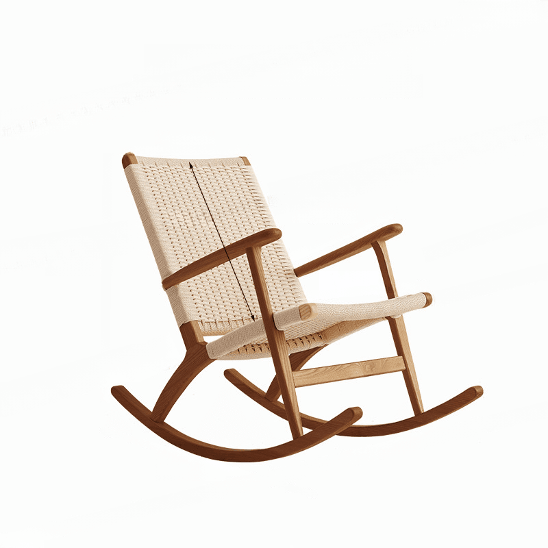 Wood Front Porch Rocking Chairs with Rear Back, Stationary - image 8