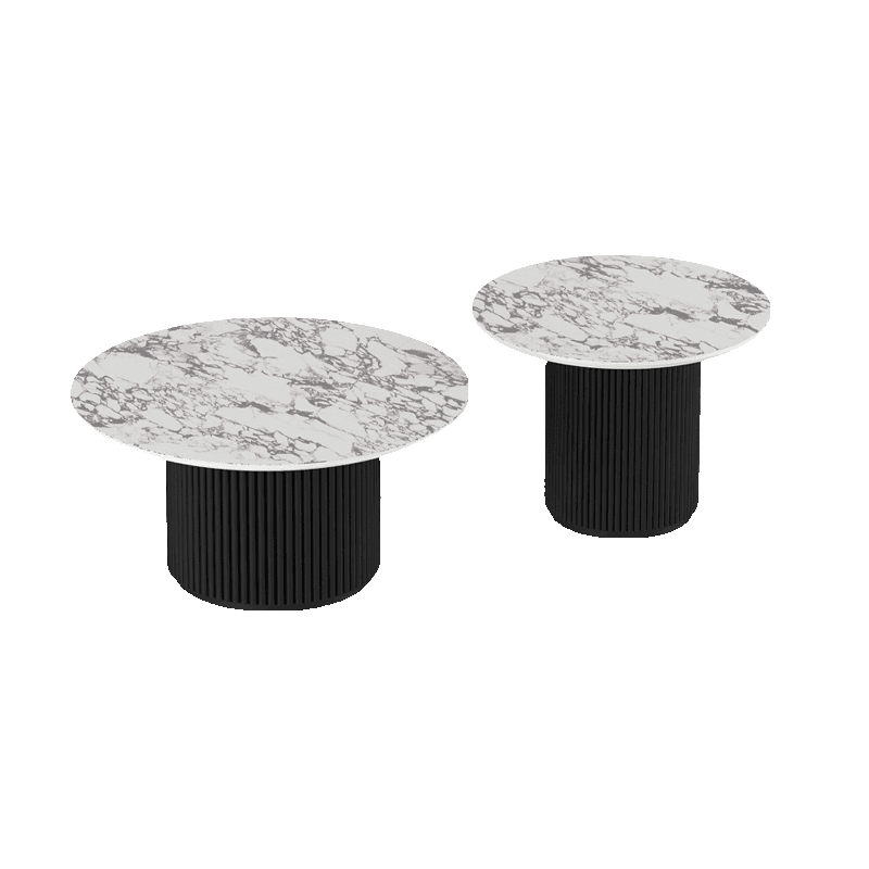 Circular-shaped Ivory Board Game Coffee Table for Home