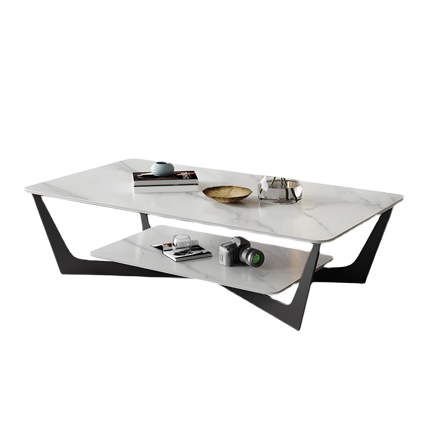 Slate Rectangular Coffee Table Minimalist Modern Coffee Table - image 3