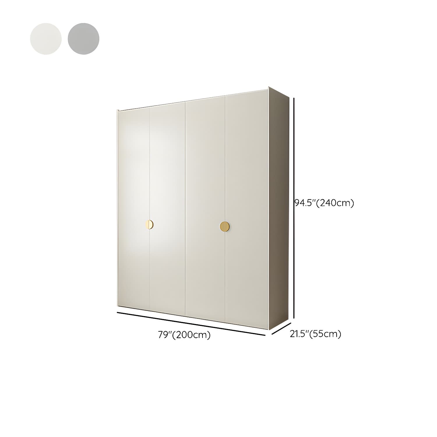 Engineered Wood Wardrobe Cabinet Modern Wardrobe Closet with Shelves for Home - image 19