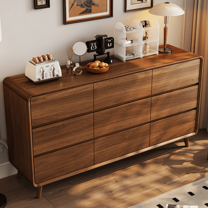 Cocoa Modern Simple Style Manufactured Wood Double Dresser/Bachelor Chest/Semainier with 6/3/5 Drawers Horizontal/Vertical