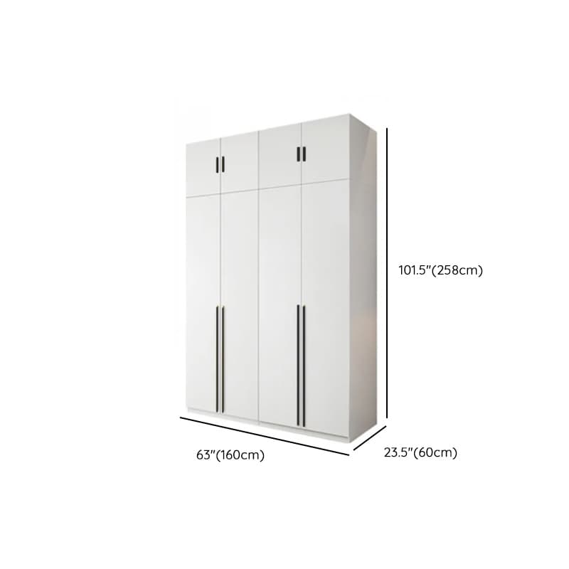 White Lumber Detached Wardrobe Closet with Soft Close Drawer, Door, Interior Shelves, and Clothing Rod - image 26