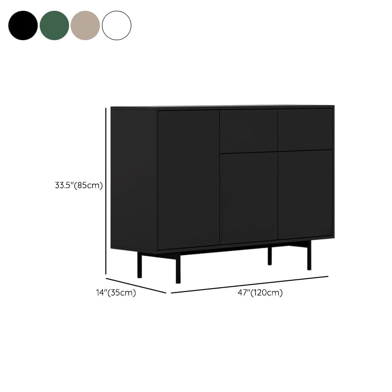 Ground Design Narrow Server with 2 or 1 Drawer, Drawers Storage, Alterable Shelf, and 3 or 2 Doors Tabletop - image 16