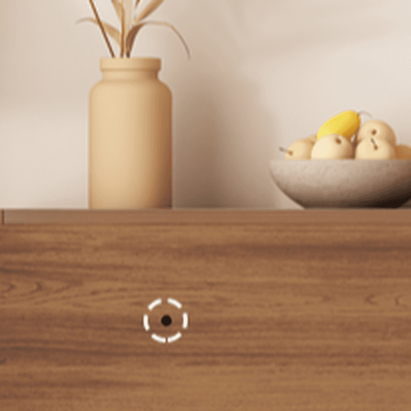 Sepia Simplistic Sideboard with 3 Drawers, Standard Size, Adjustable Shelving, and Multiple Doors Storage Cabinets - image 5
