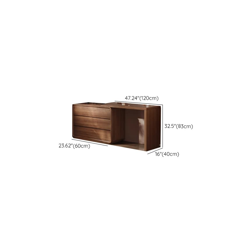 Modish Large/Standard Vanity Set with Natural Wood Table Top, Cream Chair, 3 Drawers/6 Drawers, Light Up Mirror - image 9