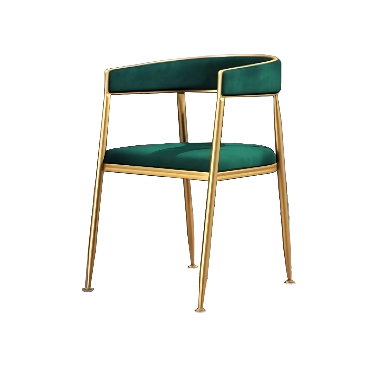 Glam Gold Metal Arm Chair Open Back Dining Side Chair with Upholstered - image 6