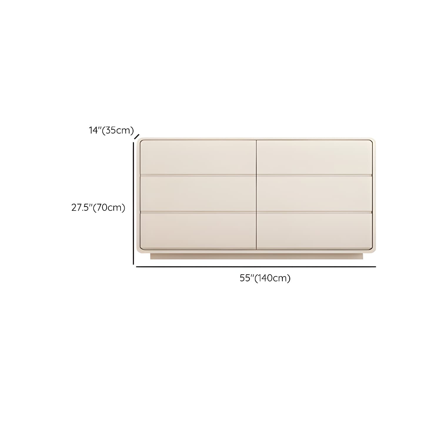 Modern White Double Dresser with Drawers and Soft Close Glides - image 17