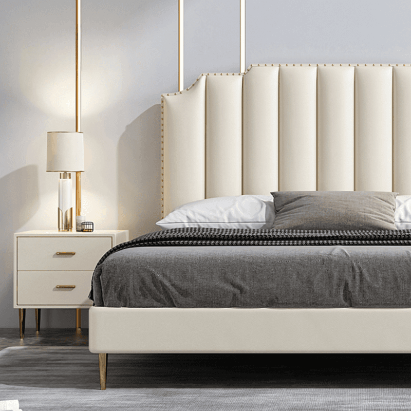 Standard（36-55“） Free-standing Standard Full(54"W x 75"L)/Twin(38"W x 75"L) Lumber Framed Portman Panel Headboard with Nailhead Design and Sponge Filing - image 14