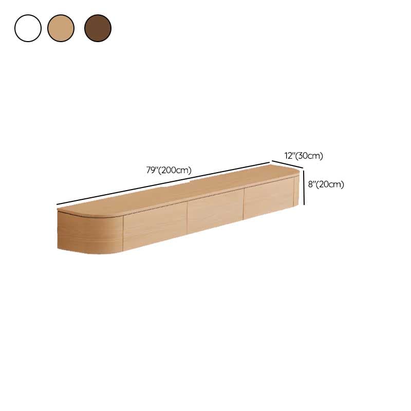 Rectangular Wall-hung TV Stand with Light and Gate for Sitting Room - image 11