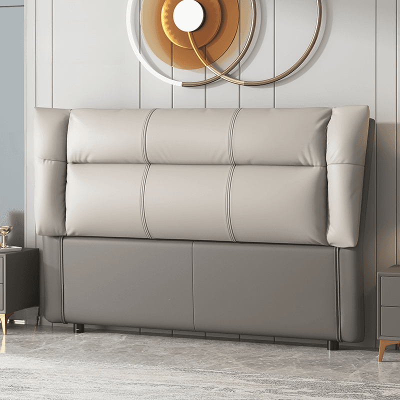 Simplistic Style Panel Headboard in Lumber with No Distressing, Rectangular Shape for King/Queen/Full XL Bed, Cotton Upholstery Fill, Standard Height - image 6