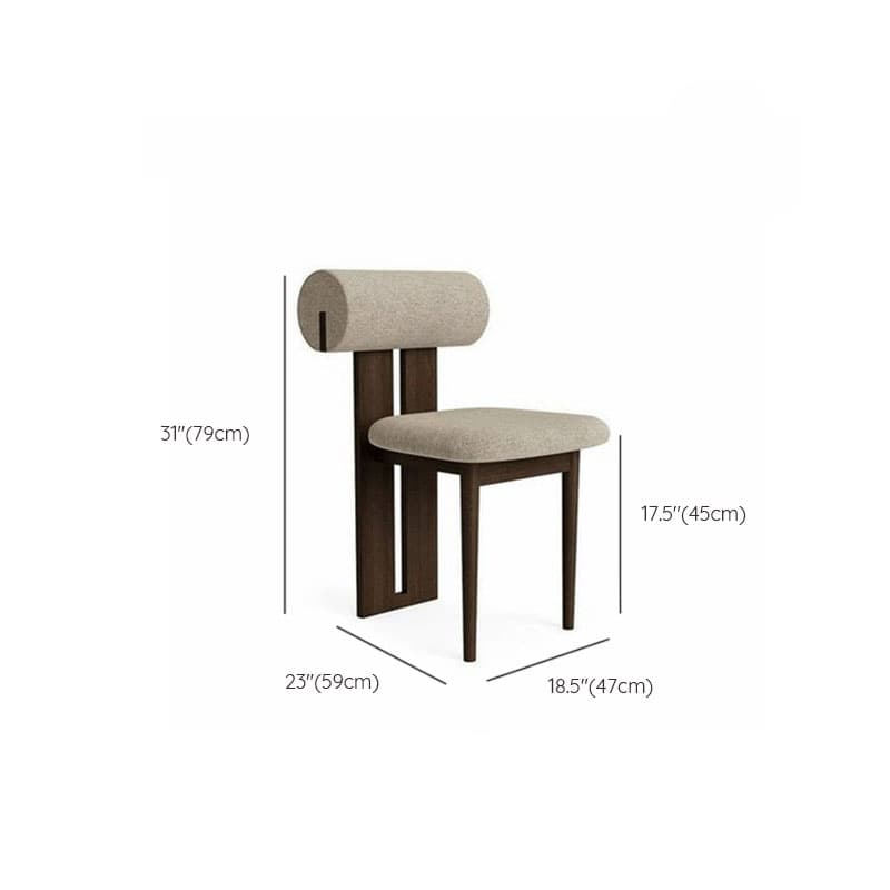 Modern Upholstered Armless Kitchen & Dining Chair, Open Back, Wood Ash, 1 Piece - image 37