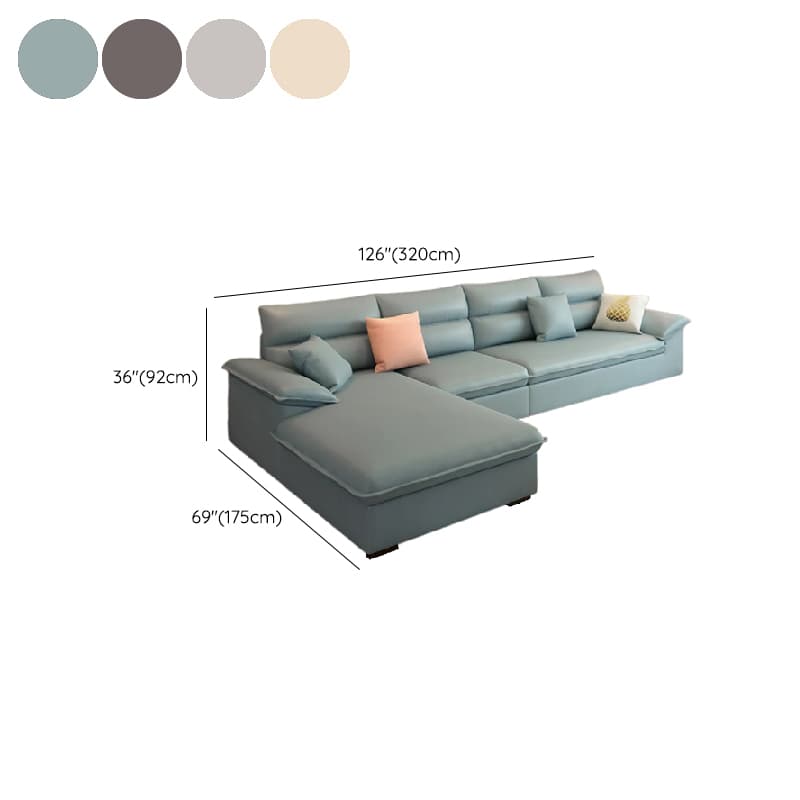 Modern Cotton and Linen L-Shape Sofa Recliner with Concealed Support - image 13