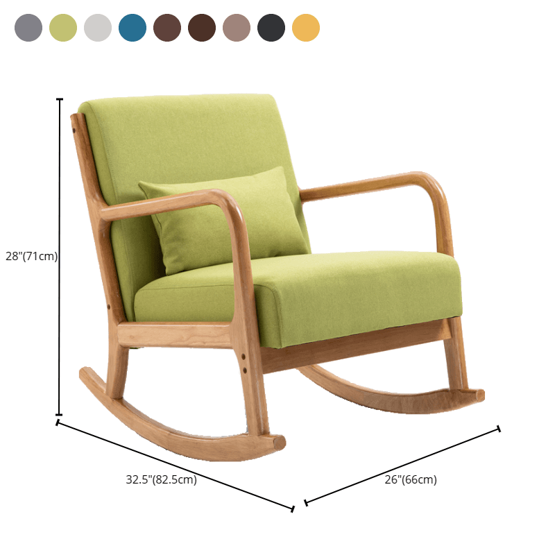 Casual Chalk/Cocoa/Azure Wood Rocking Chair Couch - image 21