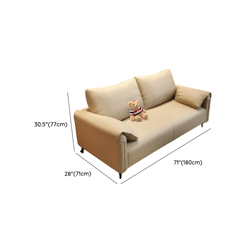 Modern Solid Color Tear Resistant Standard Sofa/Loveseat in Black/Ivory for 3-seater/Seats 2 - image 16