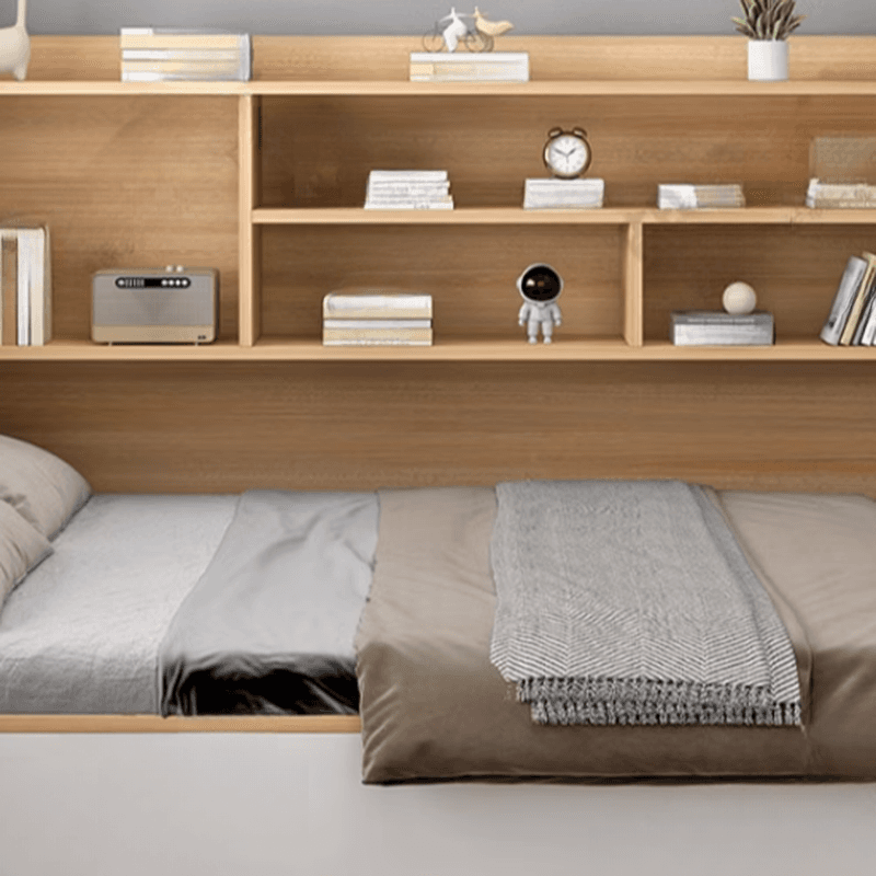 Unfinished Color Modern Tatami Bed with 3 Storage Boxes - image 6