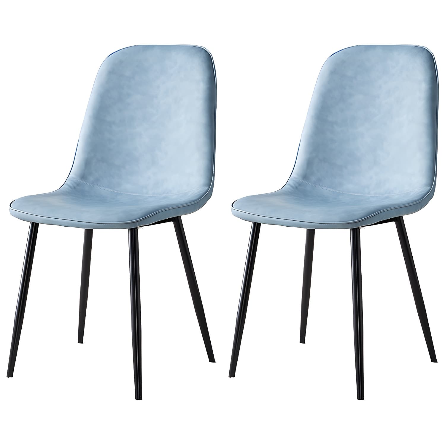 Upholstered Armless Dining Chairs Home Side Chairs with Metal Legs (Set of 2) - image 9