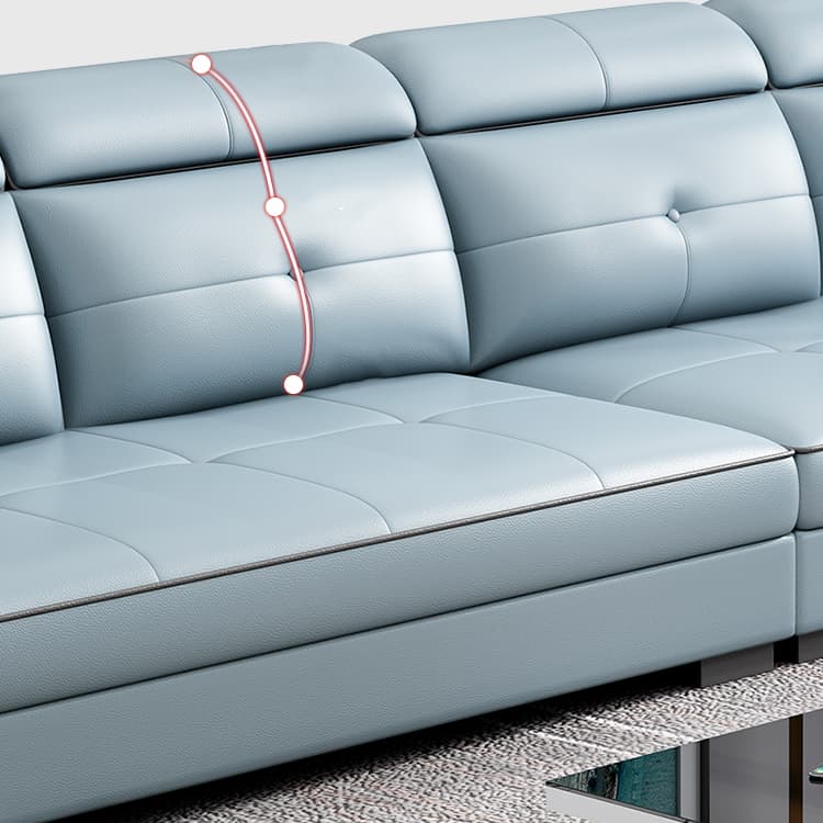 Elegant Tech Cloth Sectional Sofa in L-Shape Design with Cozy Seat Cushions - image 20