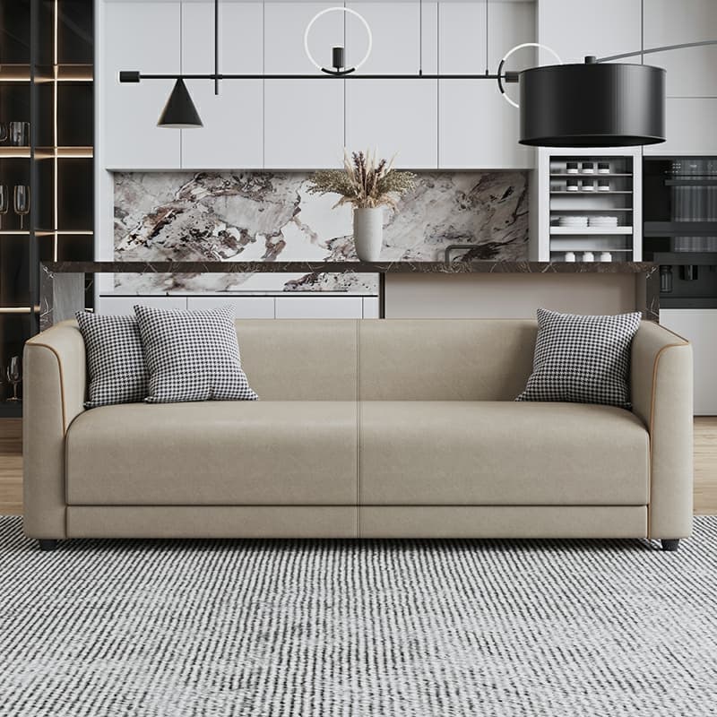 Dove Grey/Lime Green/Apricot Color Standard Sofa with Concealed Support for Parlor - image 13