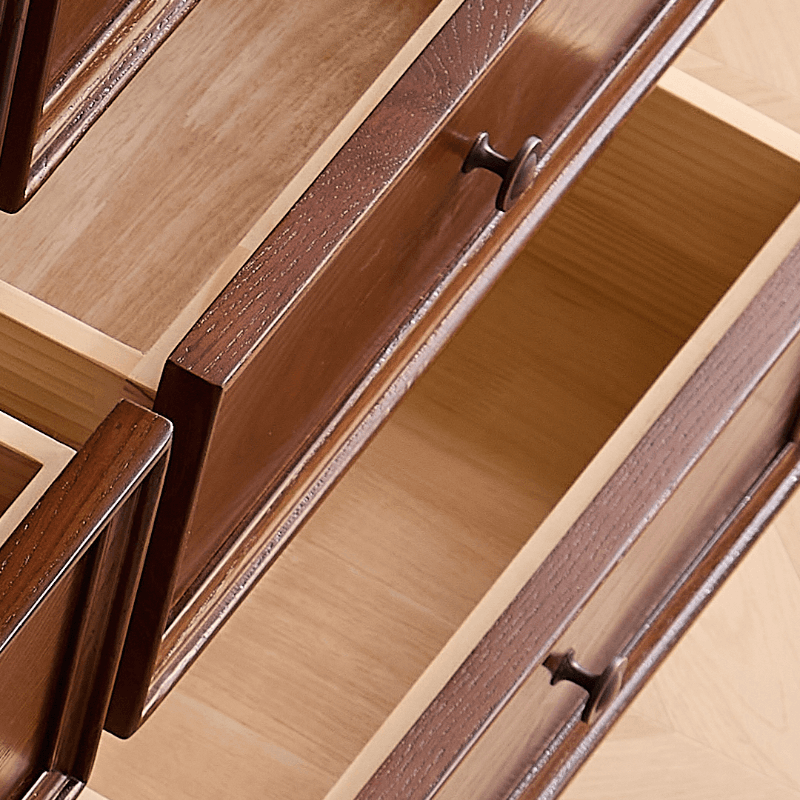 Cocoa Casual Ash Wood Double Dresser/Lingerie Chest with 9/8/6 Drawers, Horizontal/Vertical - image 7