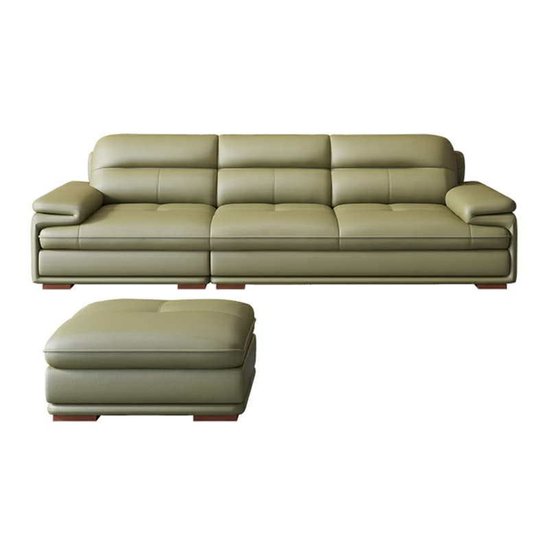 Elegant Interface Genuine Leather Sectional Set in Gray for Stylish Living Rooms - image 5