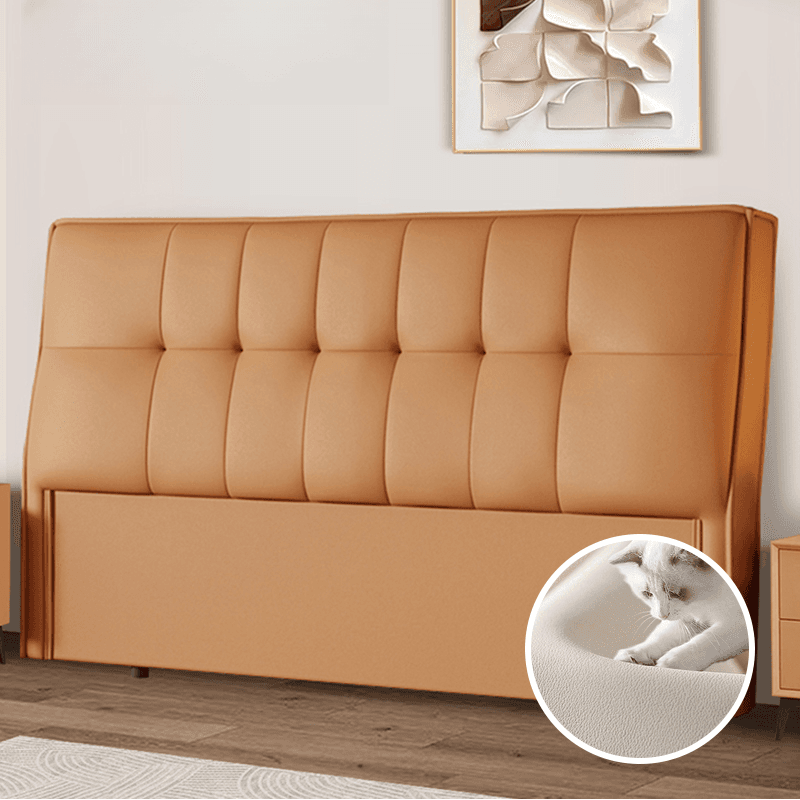 Simplistic Panel Headboard with No Distressing, Piled Tufted Rectangular Design for King/Twin XL/Queen Bed, Sponge Upholstery Fill, Standard Height - image 6