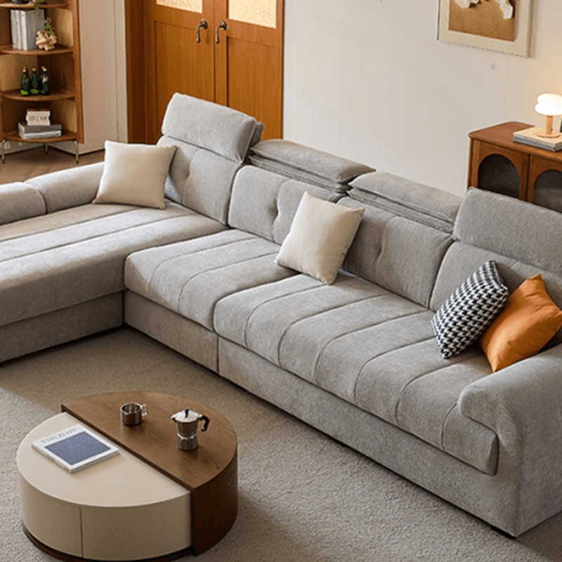 L-Shape Sofa Recliner, Left Orientation with Round Arm - image 4
