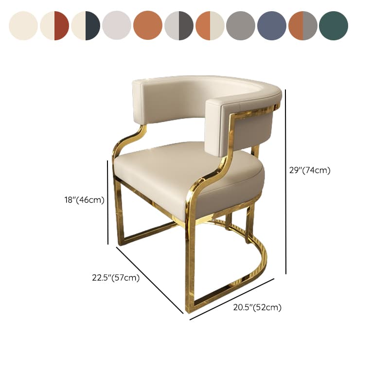 Lavish Gilded Alloy Leg Arm Chair with Cushion, Arms, and Low Back - image 19