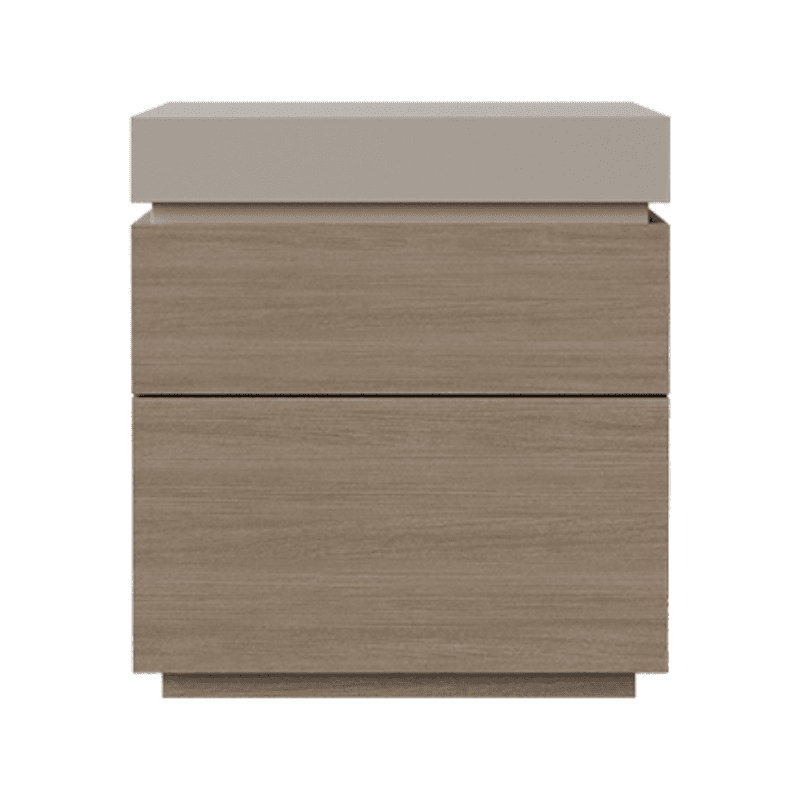 Organic Modern Nightstand With Drawer Organization, 3 Drawers, 1 Shelf, and Real Wood Countertop - image 7