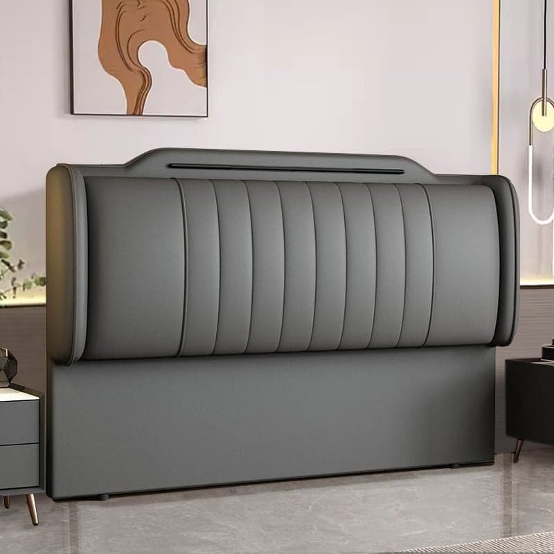 Modish No Distressing Timber Panel Headboard with Rectangle Shape for King Bed, Featuring Sponge Upholstery Fill and Standard Height - image 5