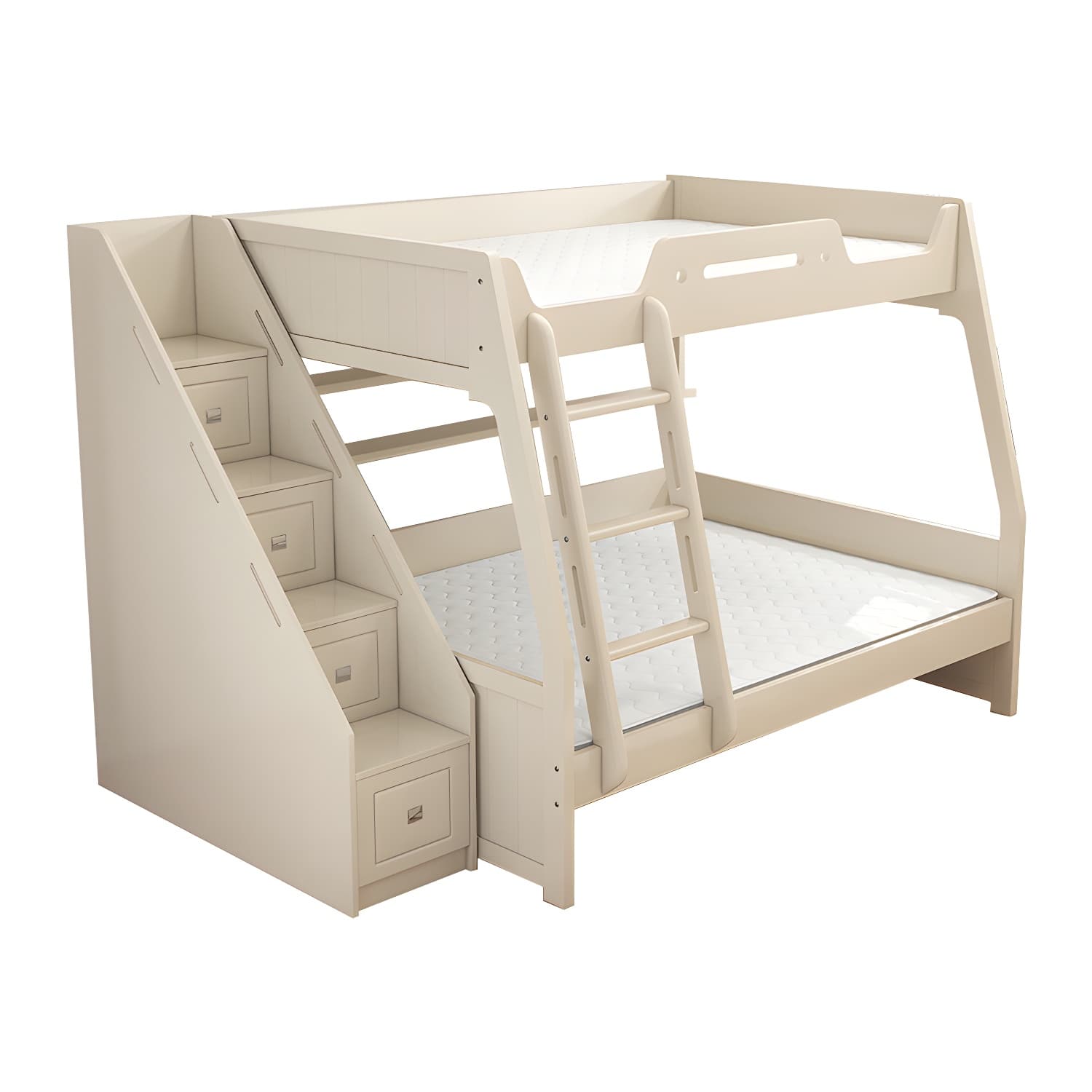 Solid Color Wood Bunk Bed Modern No Distressing Mattress Included Bunk Bed - image 11