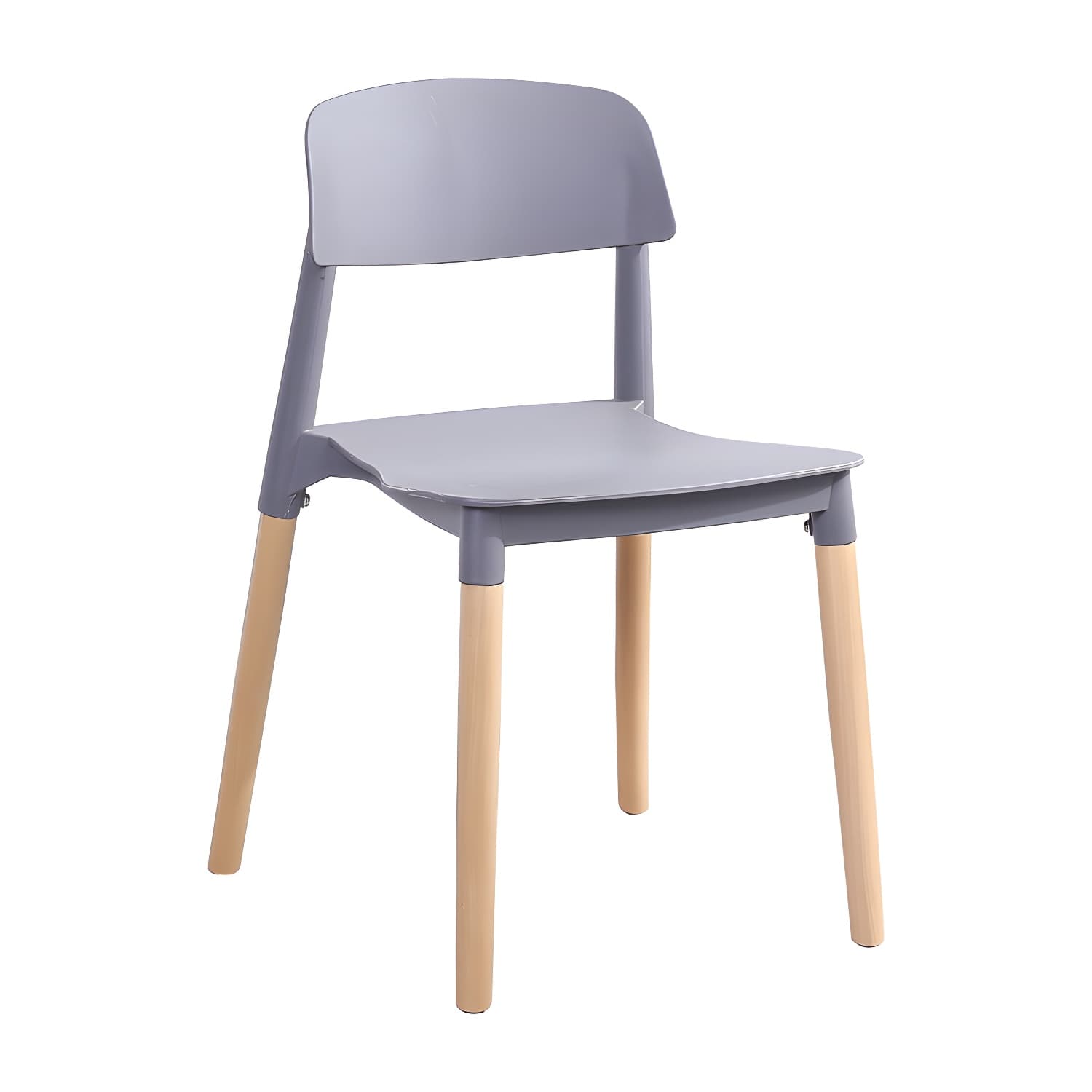 Scandinavian Home Side Chair Open Back Wood Legs Dining Room Chair Set - image 15