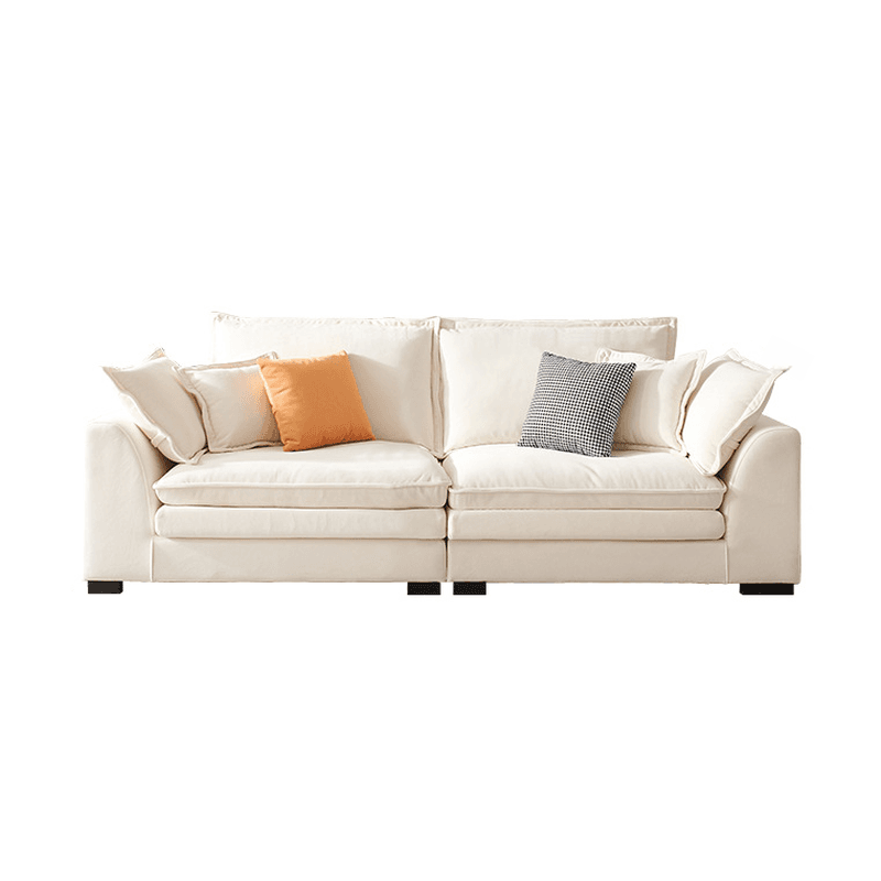 Minimalist Straight/L-Shape Horizontal/Right Sofa Couch /Sofa Chaise in Cream with Concealed Support - image 11