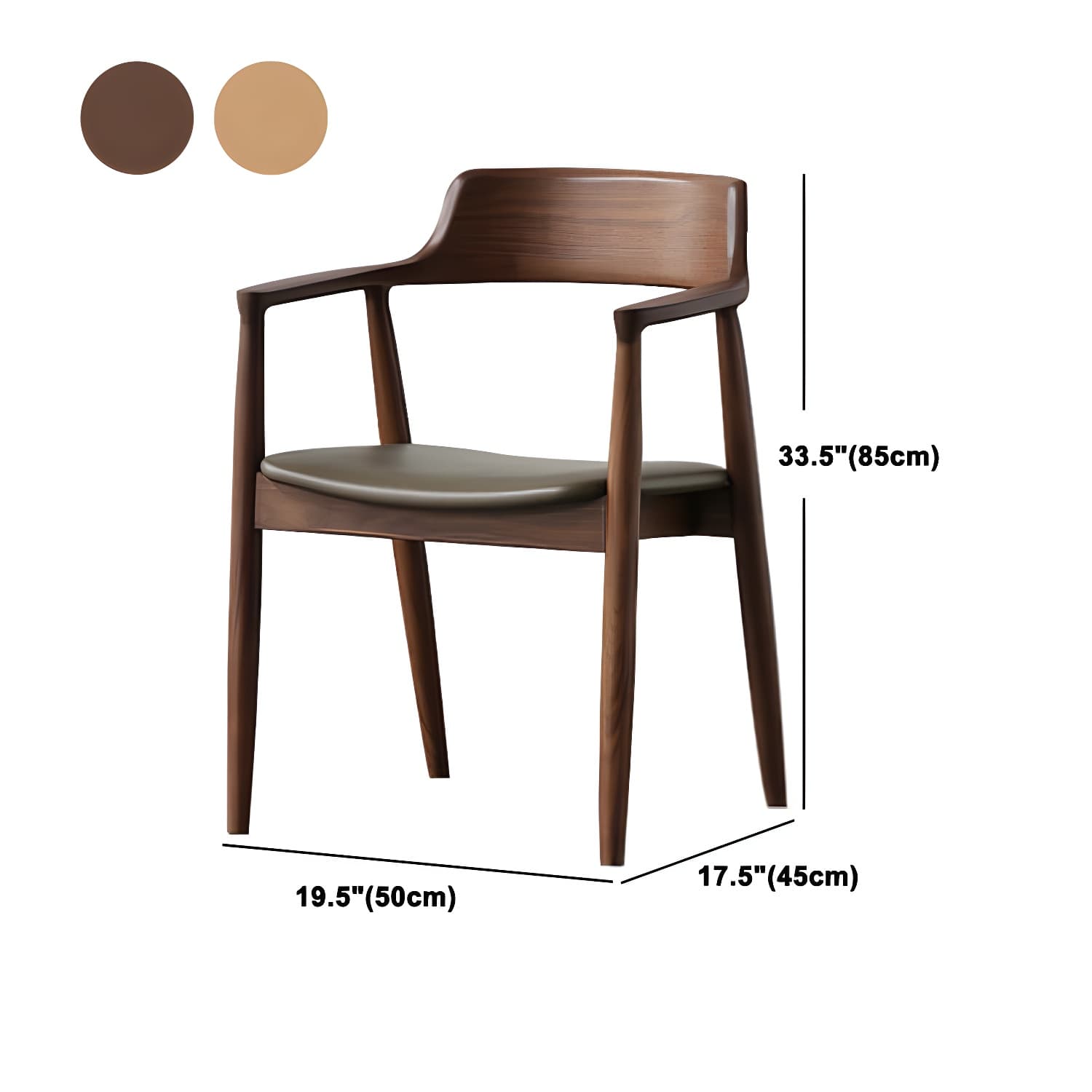 Modern Style Round Solid Wood Dining Set 1/2/4/5 Pieces Dining Set for Dining Areas - image 13