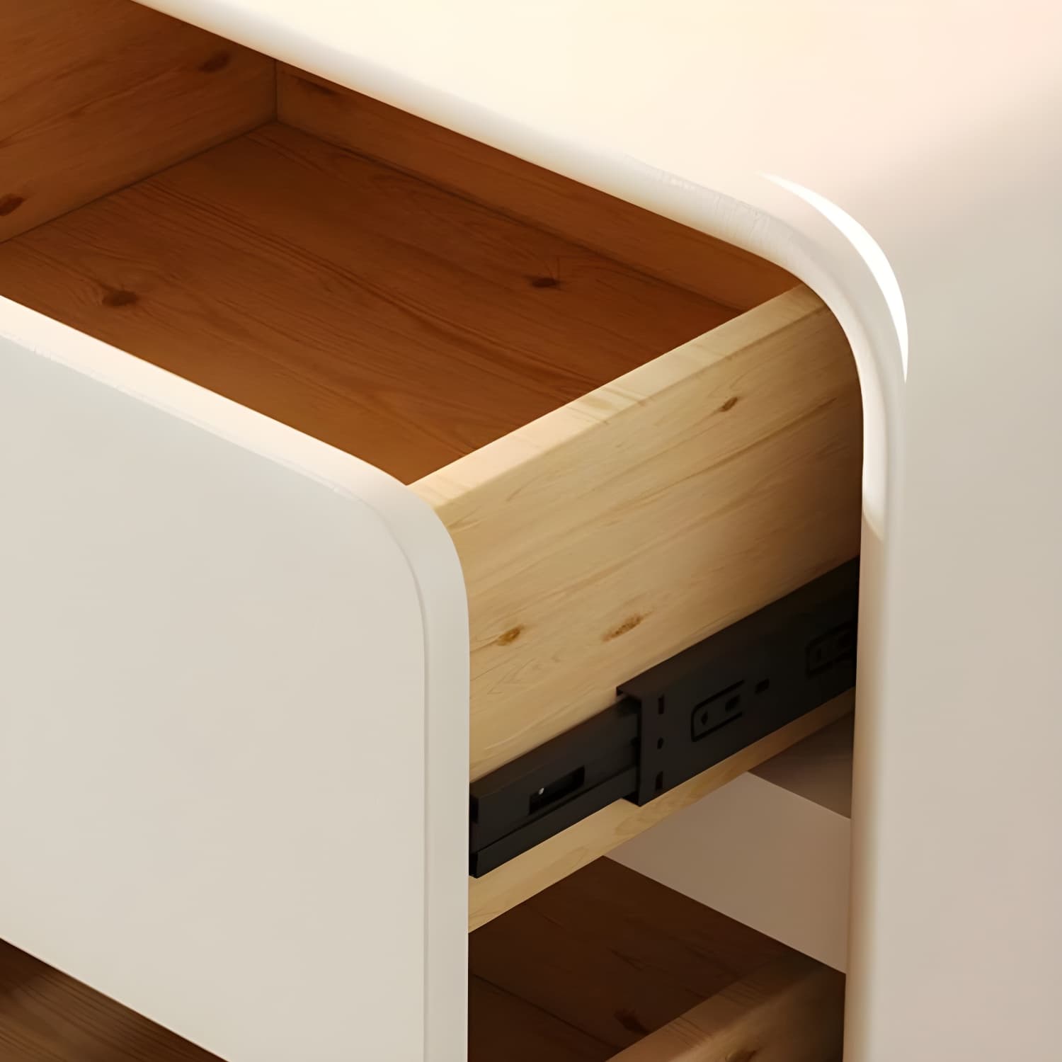 Contemporary Accent Table Nightstand Drawer Storage with 2 Drawers - image 12