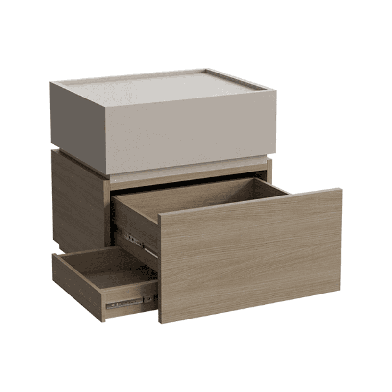 Organic Modern Nightstand With Drawer Organization and 3 Drawers in Real Wood - image 3