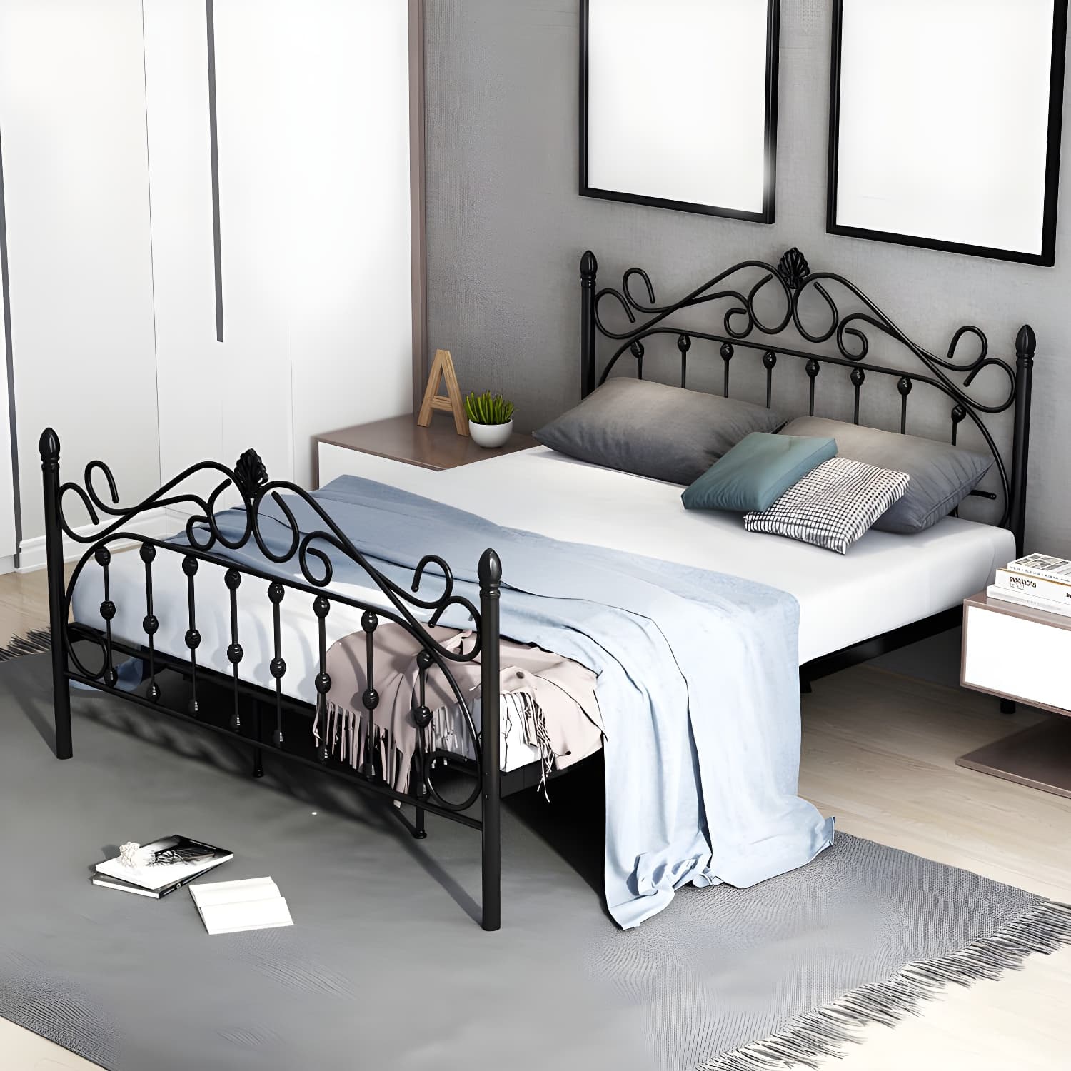 Industrial Style Standard Bed Iron Multiple Colors Excluding Storage Space - image 5
