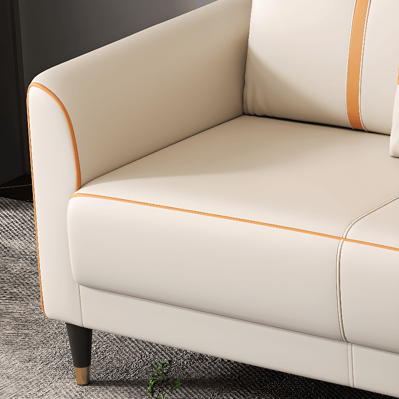 Trendy Scratch-durable Lime Green/Cocoa/Coffee Sofa Couch with Flared Arm, 3-Seater, 2 Pillows, and Wide Pillow Back - image 19