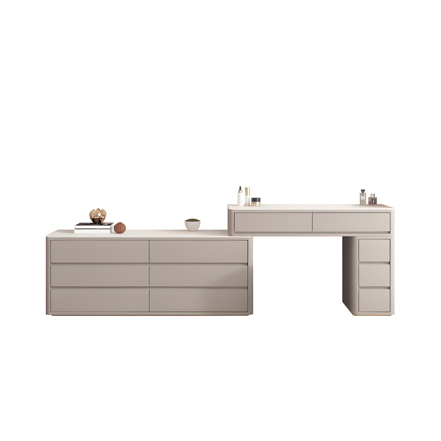 Large Wood Makeup Vanity with Stone Top and 11 Drawers - Organize Your Beauty Essentials - image 6