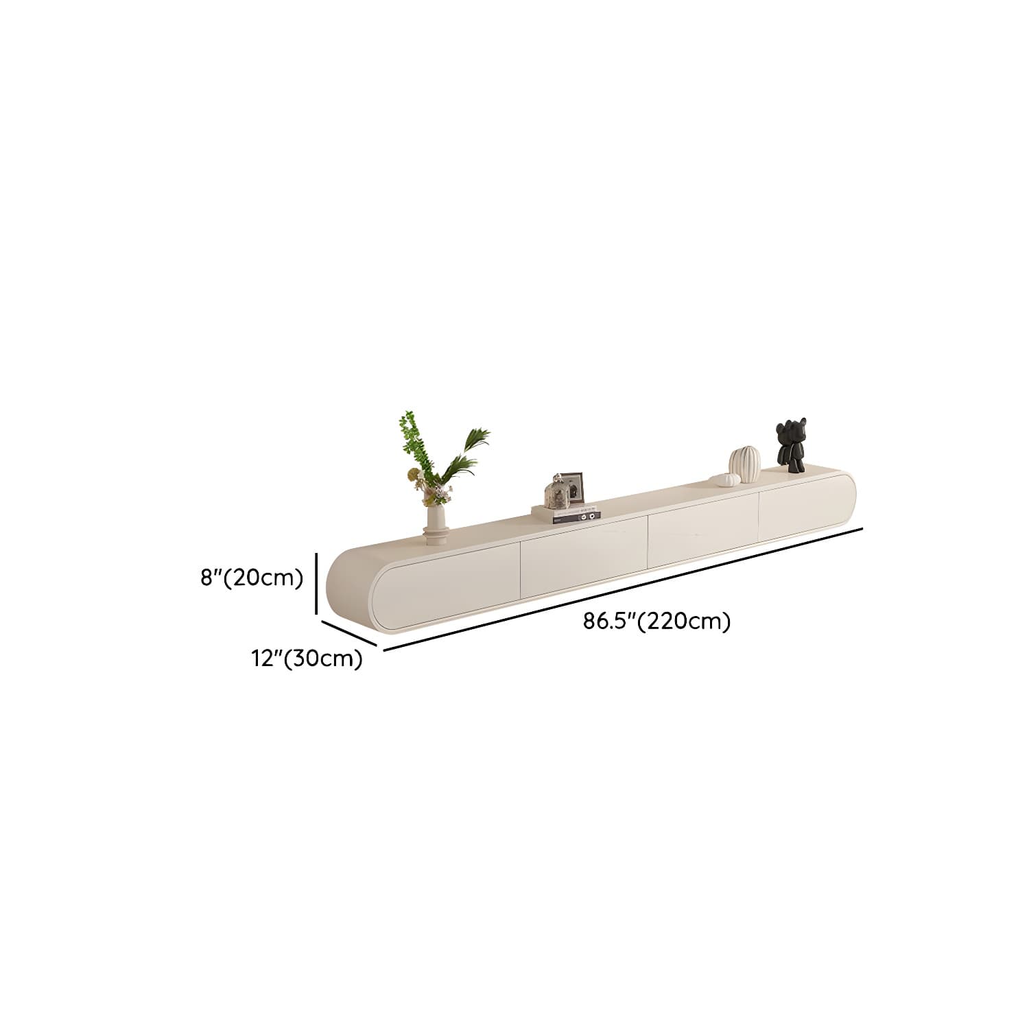 Beige Wood TV Stand with Drawers and Cabinet for Modern Style - image 13
