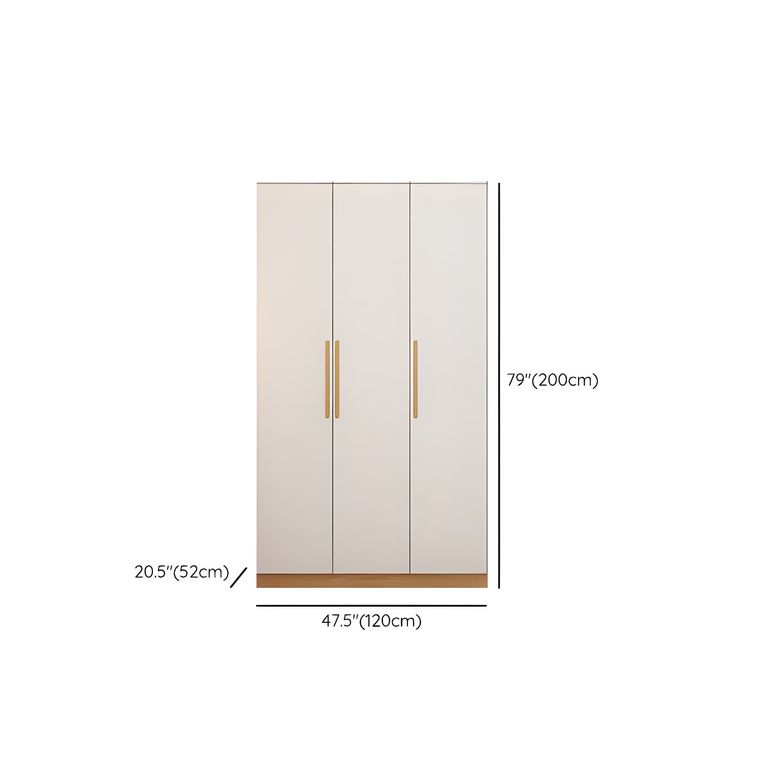 Contemporary Style Wardrobe Wooden Bedroom Closet with Hinged Door - image 16