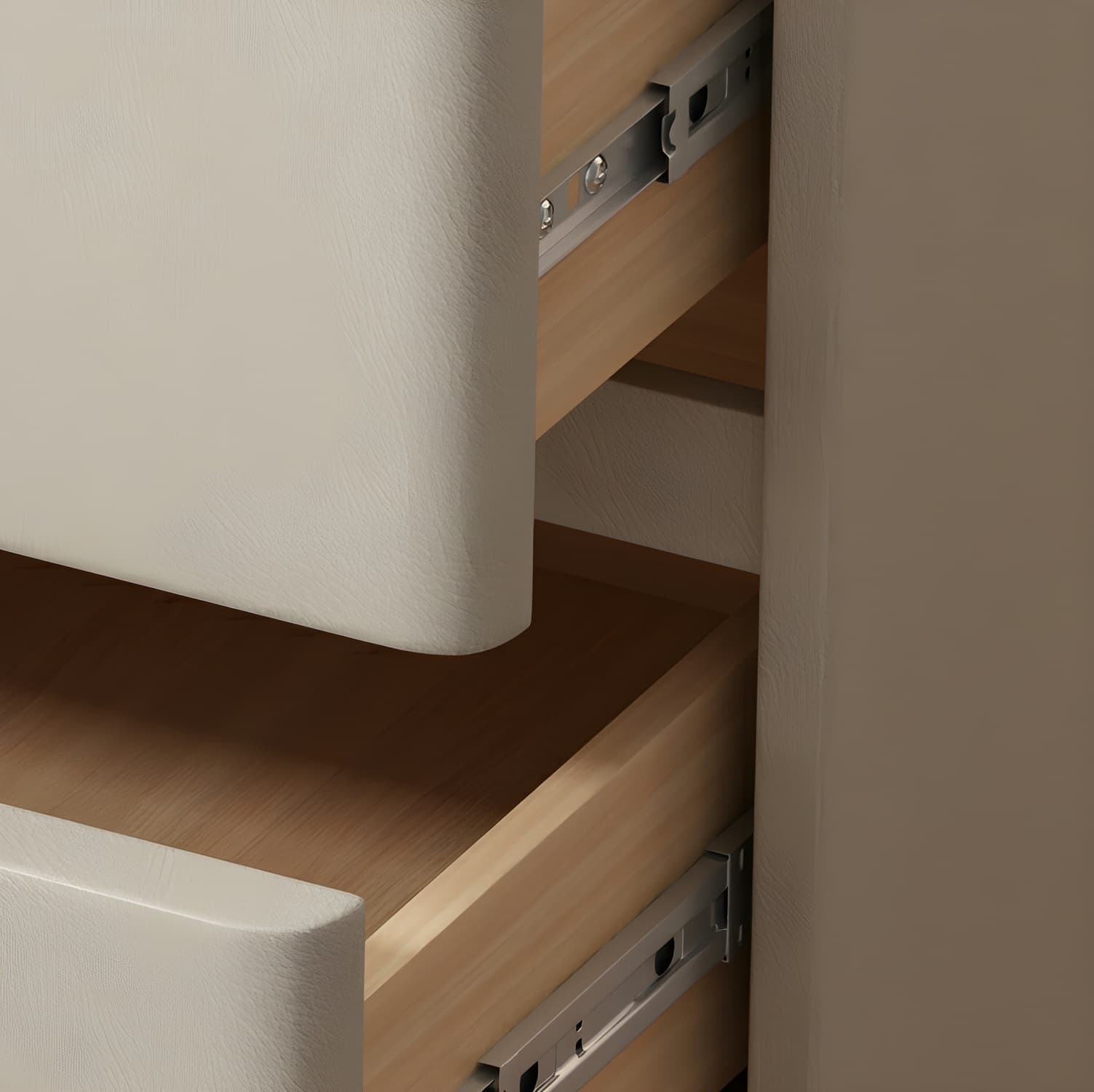Modern Three Drawers Table Nightstand with Slate Countertop for Bedroom - image 14