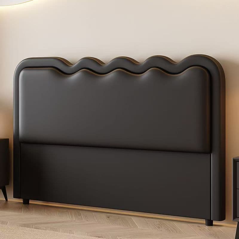 Modish Style Panel Headboard with No Distressing in Timber for King/Queen/Full Bed, Featuring Sponge Upholstery Fill, Free-standing Installation, and Standard Height