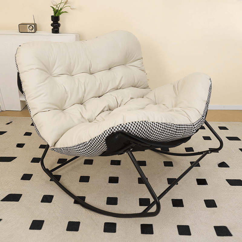 2 Person Rocking Chair Couch with Rear Back and Stationary