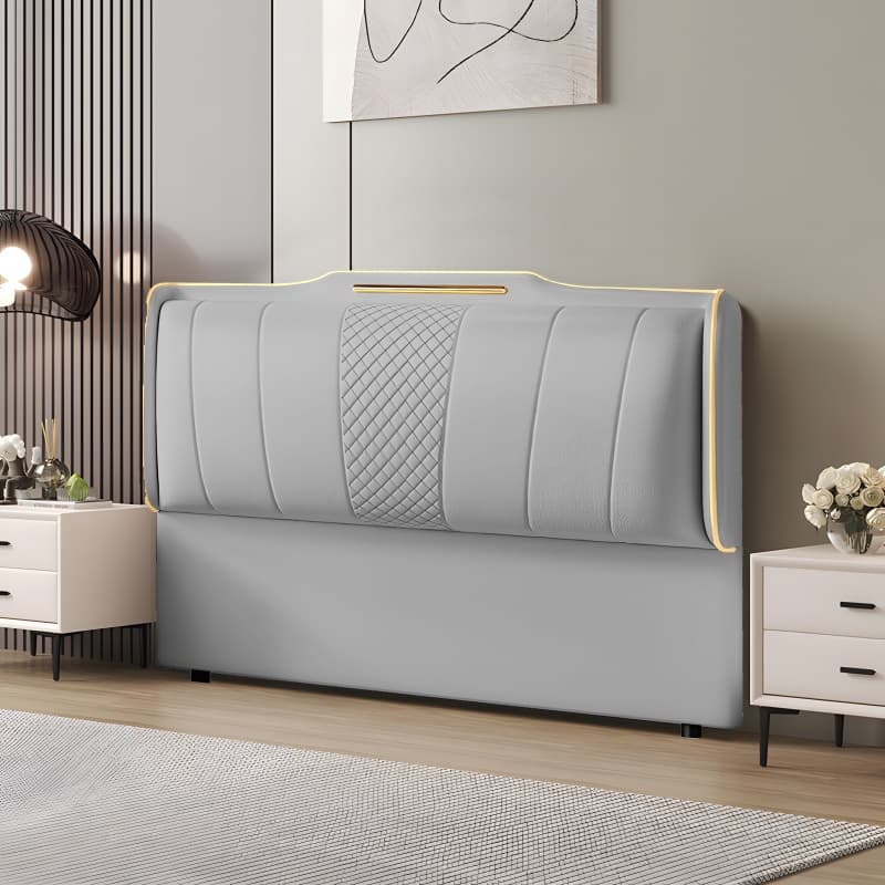 Simplistic Wingback Headboard with Camelback Shape for Queen Bed, Standard Height, Sponge Upholstery, No Distressing, Lumber Frame - image 7